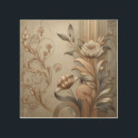 Art Deco: Elegant Botanicals and Geometric Luxury<br><div class="desc">This digital art features an elegant,  textured design with stylized floral and botanical motifs in shades of gold and silver,  accented with subtle geometrical patterns and rich metallic tones,  exuding a modern,  yet timeless luxury.</div>