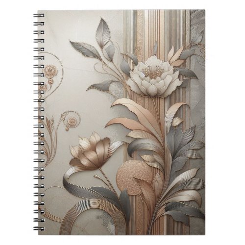 Art Deco Elegant Botanicals and Geometric Luxury Notebook