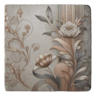 Art Deco: Elegant Botanicals and Geometric Luxury Trivet