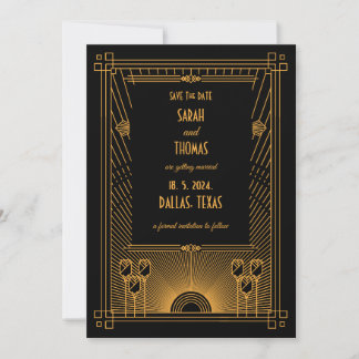 Art Deco Elegant Classic Wedding Save The Date