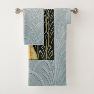 Art Deco Elegant Flapper Bath Towel Set