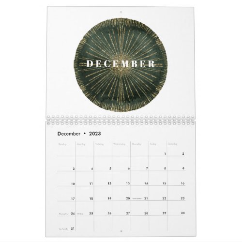 Art Deco Elegant Full Year Calendar