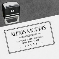 Art Deco elegant return address