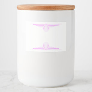 Art deco element in light pink food label