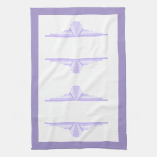 Art deco element in lilac & purple TeaTowels Kitchen Towel