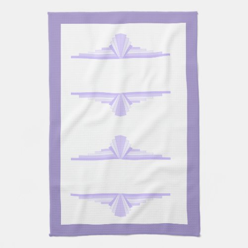 Art deco element in lilac  purple TeaTowels Kitchen Towel