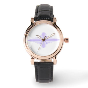 Art deco element in lilac & purple watch