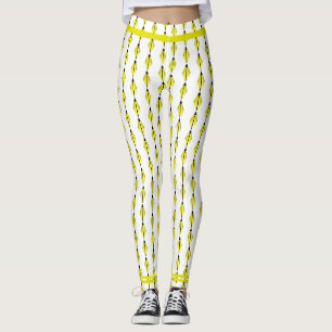 Art deco element in yellow Leggings