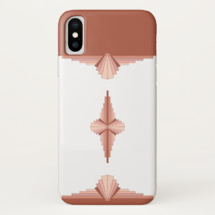 Art deco elements in a rose gold palette iPhone x case