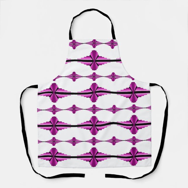 Art deco elements in deep pink apron (Front)