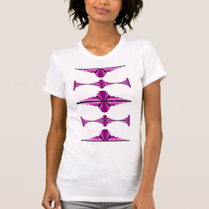 Art deco elements in deep pink T-Shirt