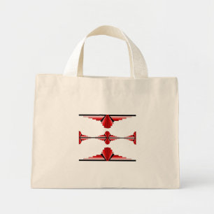 Art deco elements in mini tote bag