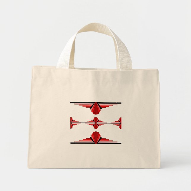 Art deco elements in  mini tote bag (Front)