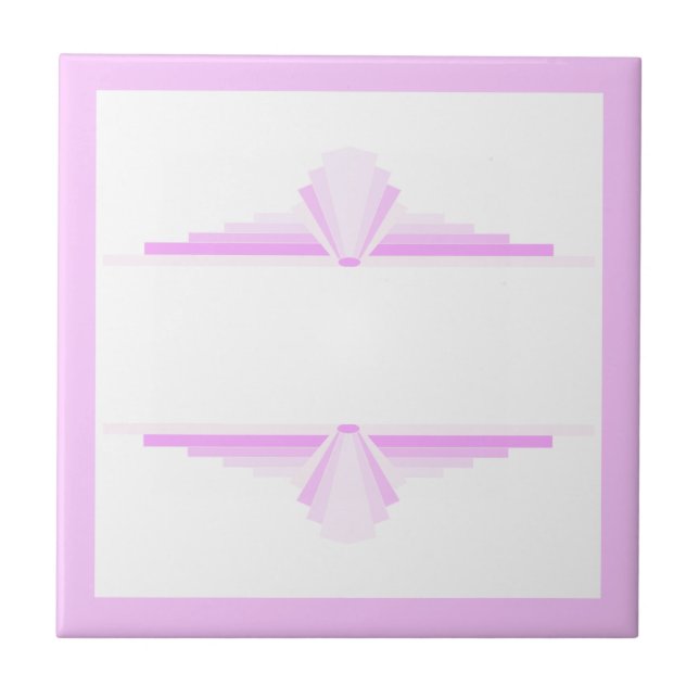 Art deco elements in pink ceramic tile (Front)