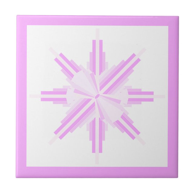 Art deco elements in pink ceramic tile (Front)
