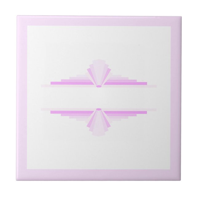 Art deco elements in pink ceramic tile (Front)