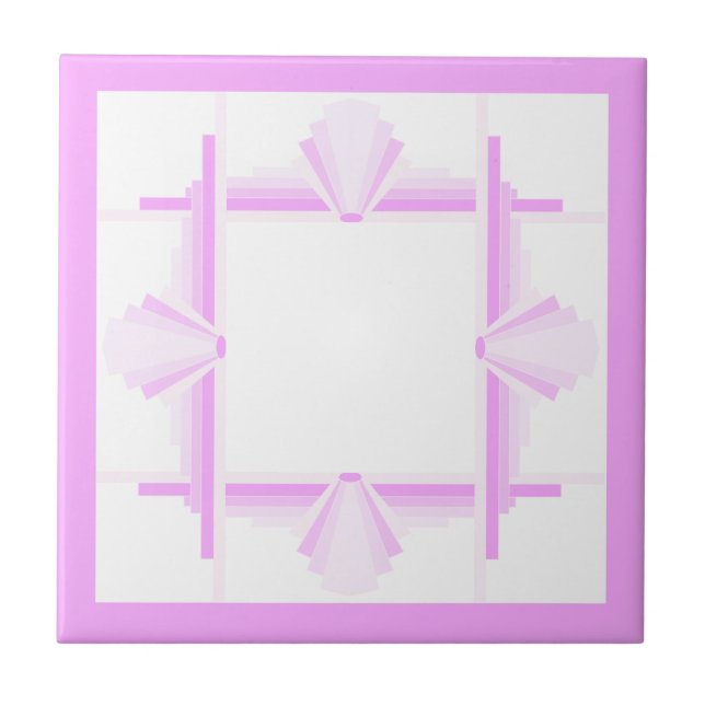 Art deco elements in pink ceramic tile (Front)