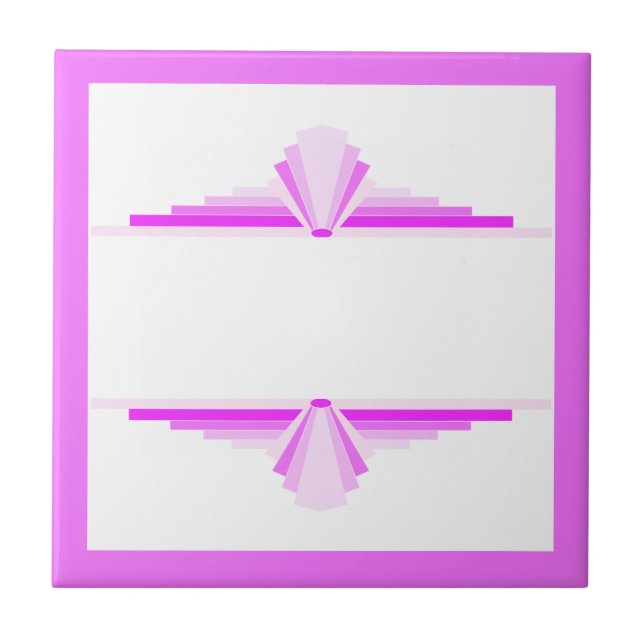 Art deco elements in pink ceramic tile (Front)