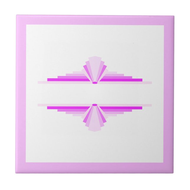 Art deco elements in pink ceramic tile (Front)