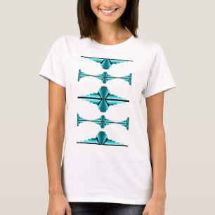 Art deco elements in teal green T-Shirt