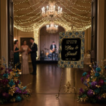 Art Deco Embroidered-Style Wedding Welcome Sign