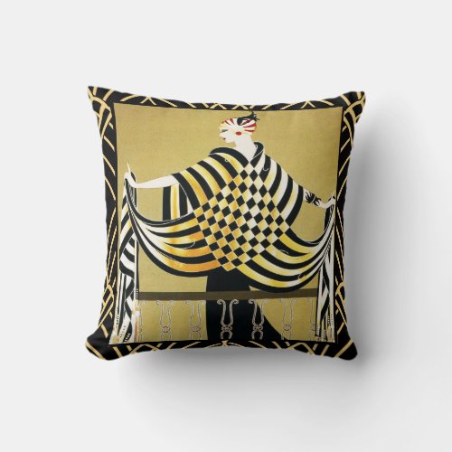 Art Deco ERTE Design Cushion