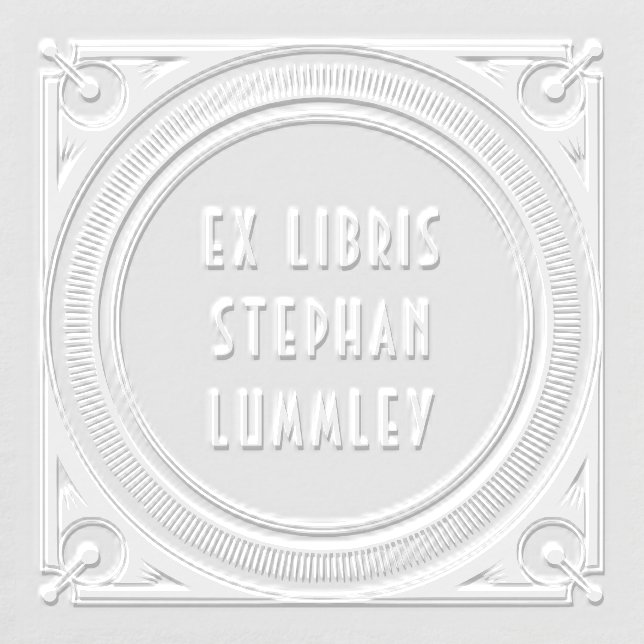 Art Deco Ex Libris Book Embosser (Design)