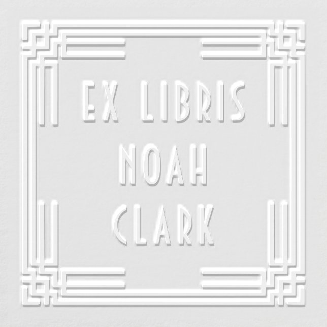 Art Deco Ex Libris Geometric Library Embosser (Design)