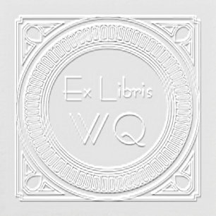Art Deco Ex Libris Initials Embosser