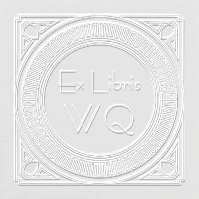 Art Deco Ex Libris Initials Embosser (Design)