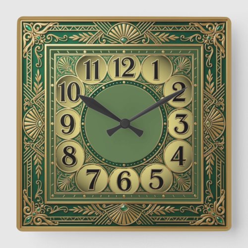 Art Deco Extra Square Wall Clock