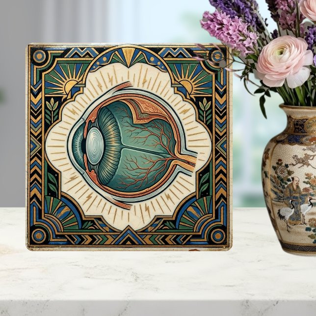 Art Deco Eye Anatomical Ophtalmology  Ceramic Tile (Creator Uploaded)