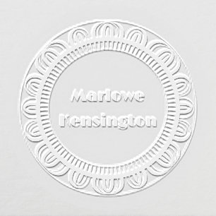 Art Deco Fan Arch Name Embosser