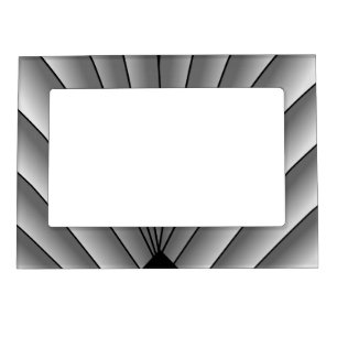 Art Deco Fan Design Grey Magnetic Frame