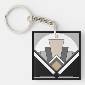 Art Deco Fan Expression Keychain