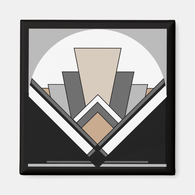 Art Deco Fan Expression Magnet (Front)