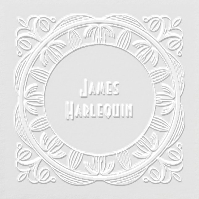 Art Deco Fan & Leaf Name Embosser (Design)