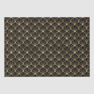 Art Deco Fan Oval Geometric Pattern Design Tissue Paper