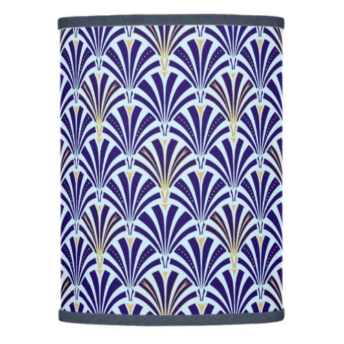 Art Deco fan pattern _ cobalt and sky blue Lamp Shade