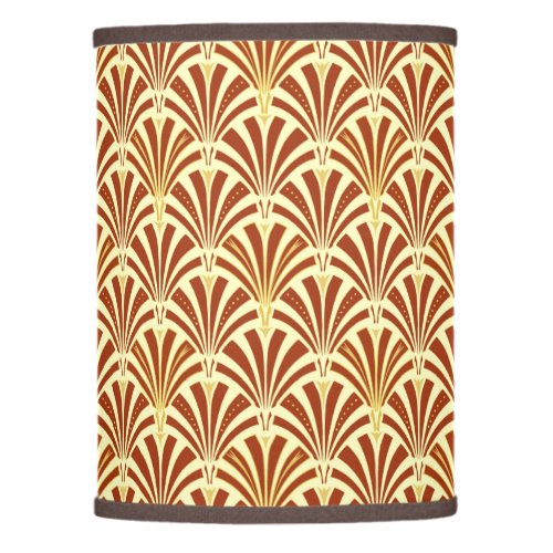 Art Deco fan pattern _ copper on yellow Lamp Shade