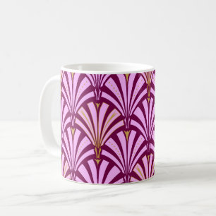 Art Deco fan pattern - orchid and purple Coffee Mug
