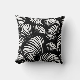 Art Deco Fan Pattern Throw Pillow