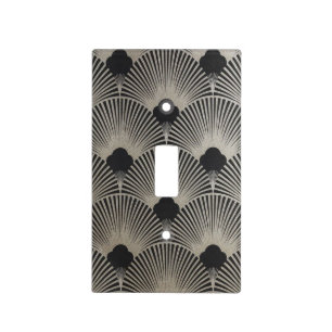 Art Deco Fan Print Light Switch Plate
