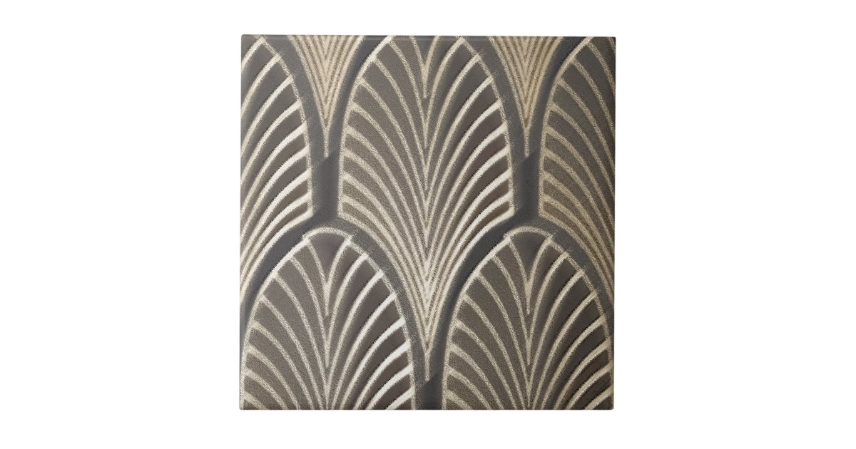 Art Deco Fan Tile Zazzle