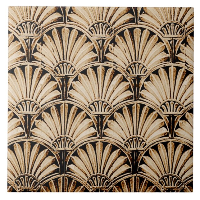 ART DECO FANS CERAMIC TILE (Front)
