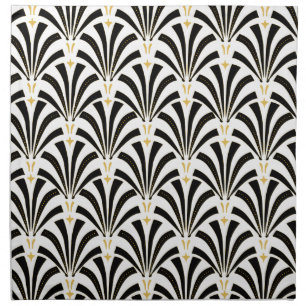 Art Deco Fans Custom Pattern Cloth Napkin