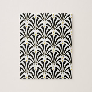 Art Deco Fans Custom Pattern Jigsaw Puzzle