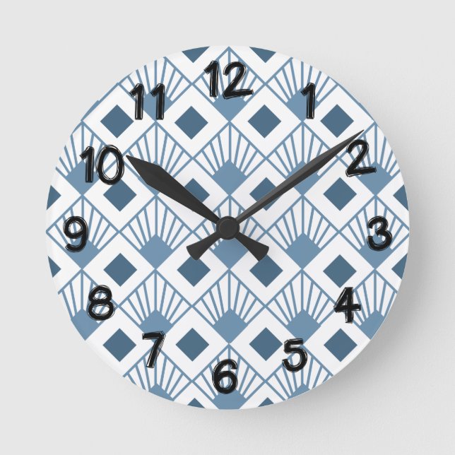 Art Deco Fans  Round Clock (Front)