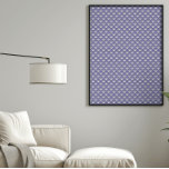 Art Deco Fans Yellow Purple Blue Poster<br><div class="desc">Do you like art deco inspired art?  This art deco style pattern is made up of yellow fan shapes on a purple blue background.</div>