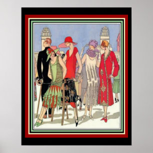 Art Deco Fashion Design Poster 16 x 20